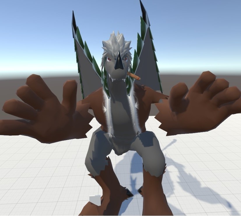 VRChat用アバター「シガードラゴン」ジャイアント版、SD版、シャドウ版【オリジナル3Dモデル】