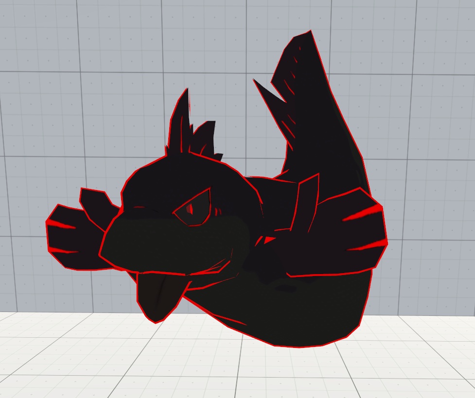 VRChat用アバター「うなぎ」通常版、シャドウ版【オリジナル3Dモデル】