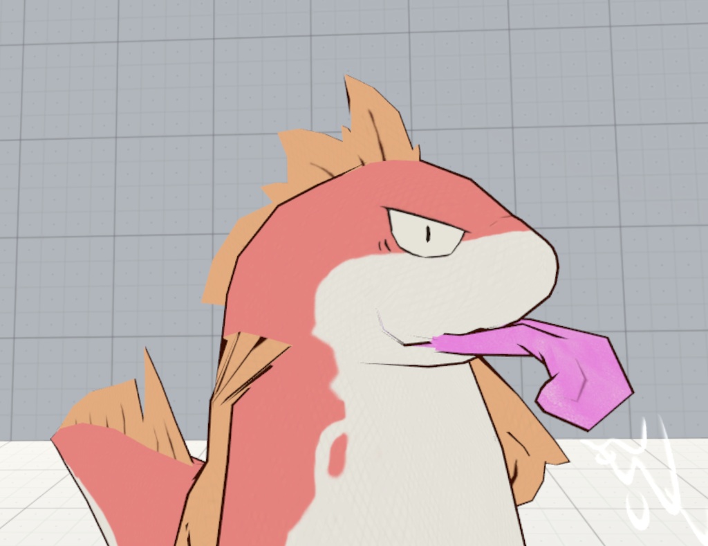 VRChat用アバター「うなぎ」通常版、シャドウ版【オリジナル3Dモデル】