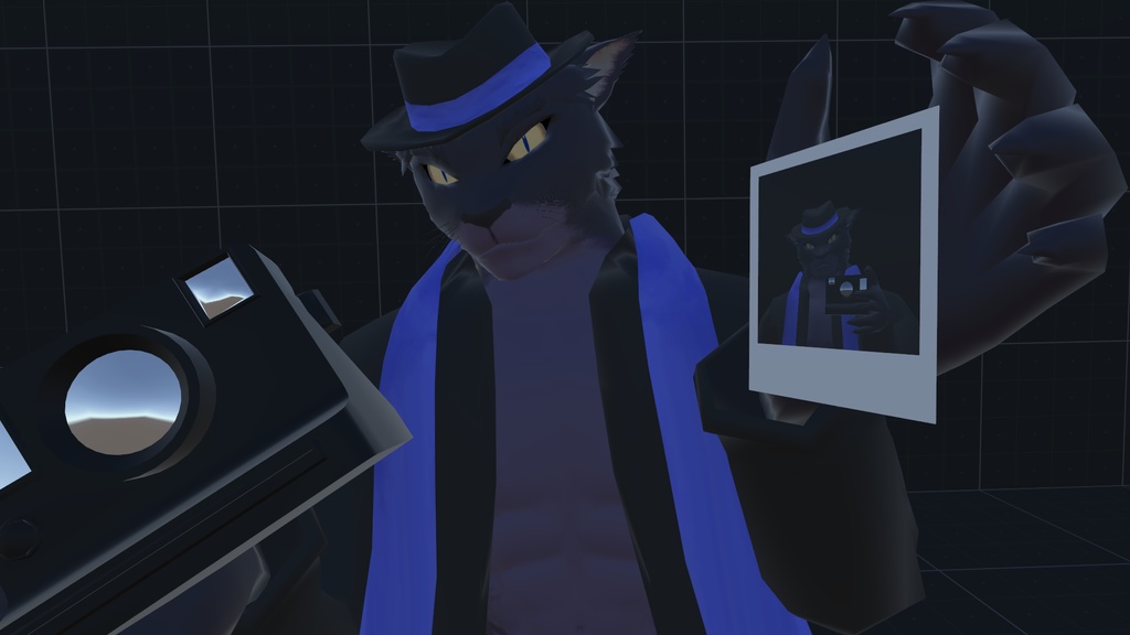 VRChat用「撮れる!描ける!インスタントカメラ(ポラロイドカメラ)2.0」【アバター用アクセサリー】(旧バージョン)