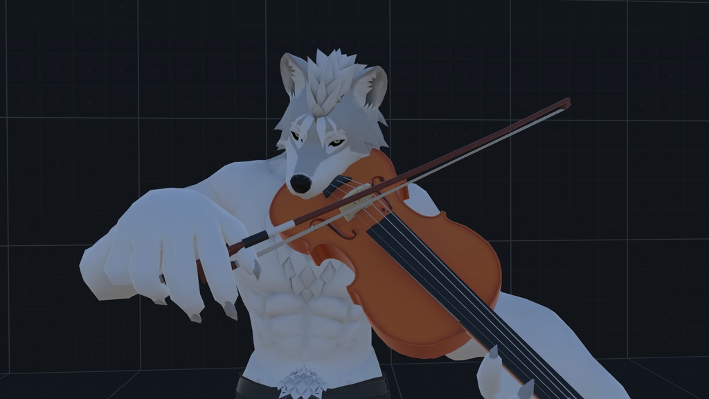 VRChat用アバター「演奏するファルカス」(演奏できるヴィオラ+3.0バージョン)【オリジナル3Dモデル】