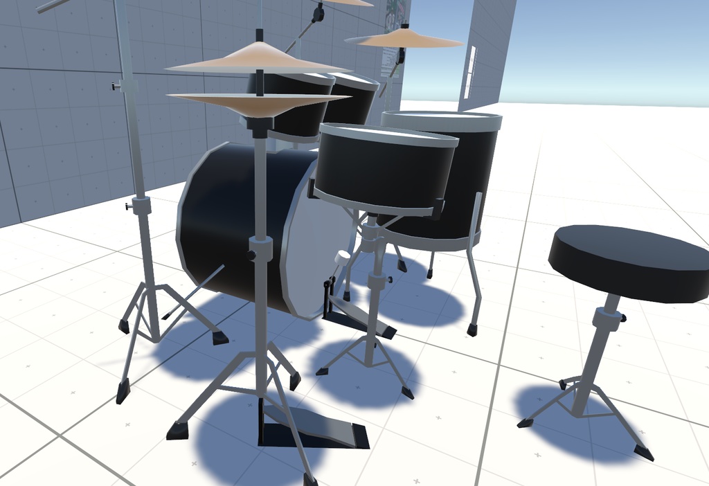 VRChat用アバター「ドラムを叩くファルカス」(演奏できるドラム+3.0バージョン)【オリジナル3Dモデル】(旧バージョン)