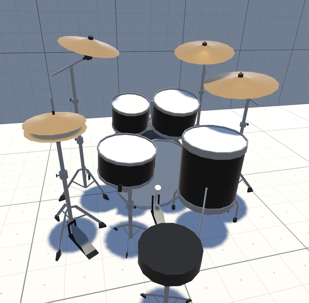 VRChat用アバター「ドラムを叩くファルカス」(演奏できるドラム+3.0バージョン)【オリジナル3Dモデル】(旧バージョン)