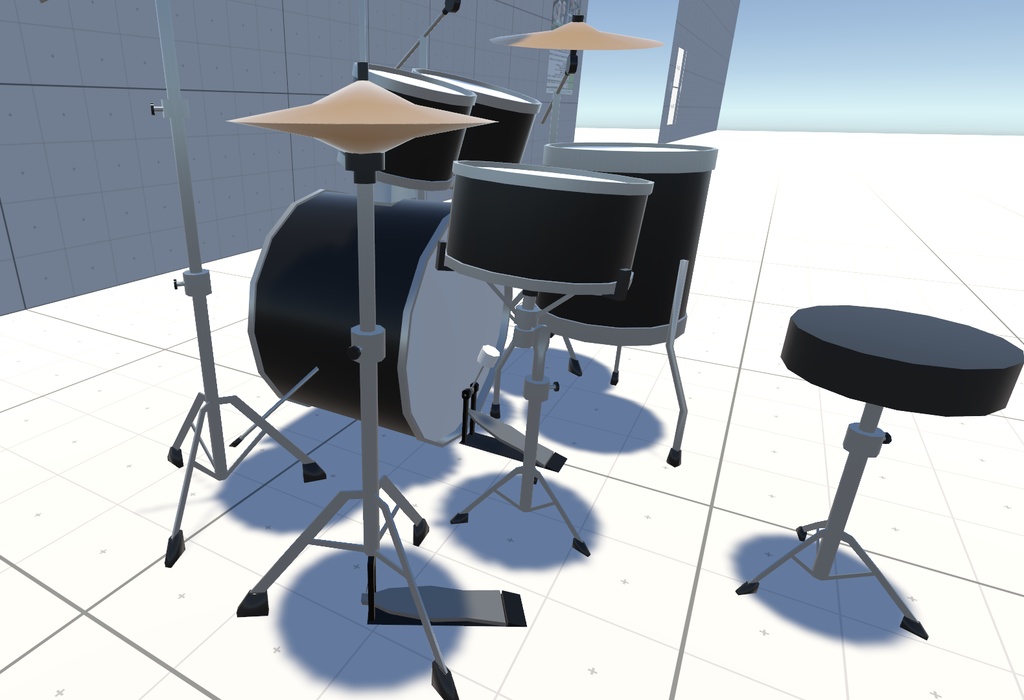 VRChat用アバター「ドラムを叩くファルカス」(演奏できるドラム+3.0バージョン)【オリジナル3Dモデル】(旧バージョン)