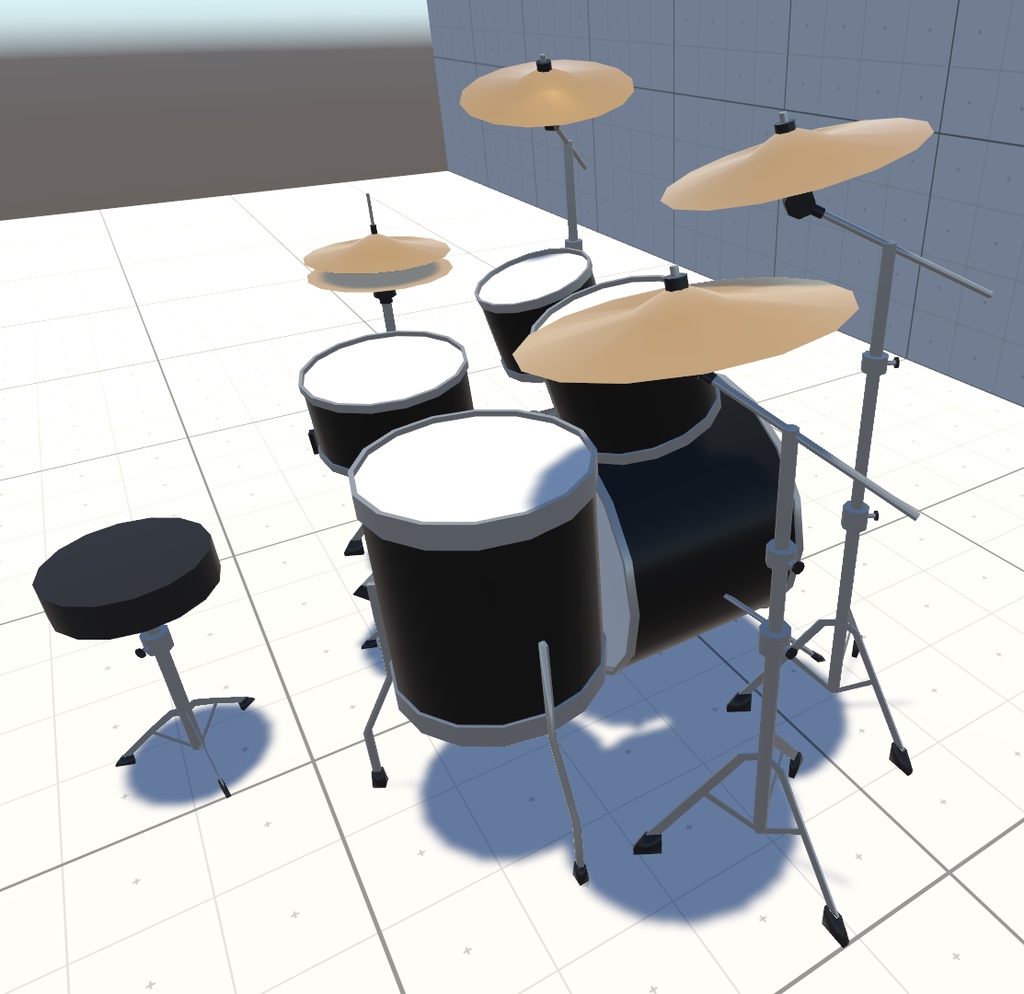 VRChat用アバター「ドラムを叩くファルカス」(演奏できるドラム+3.0バージョン)【オリジナル3Dモデル】(旧バージョン)