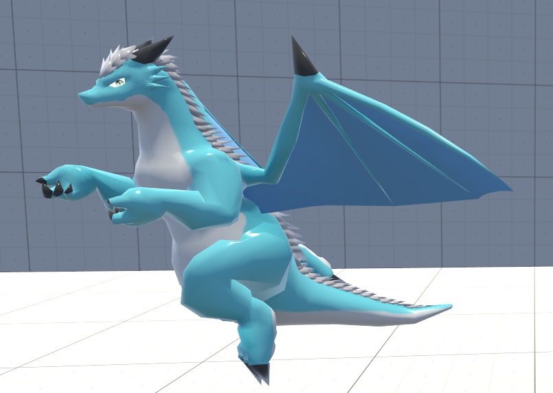 VRChat用アバター「飛べる軍竜ケモラスVer.2」【オリジナル3Dモデル】