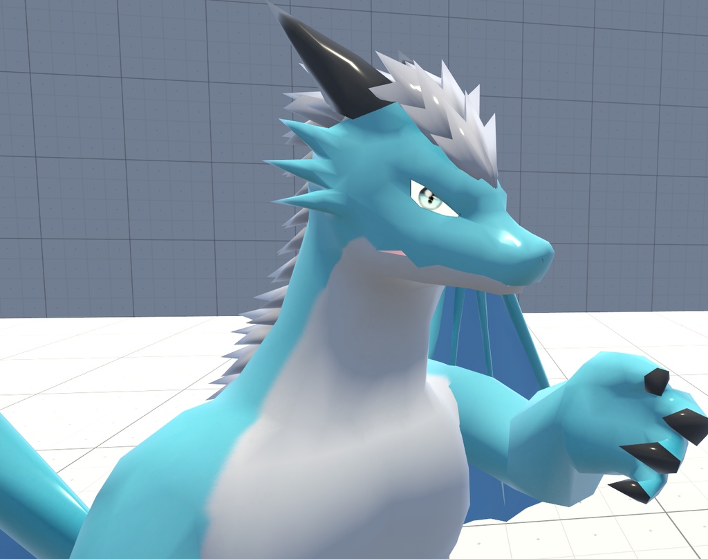 VRChat用アバター「飛べる軍竜ケモラスVer.2」【オリジナル3Dモデル】