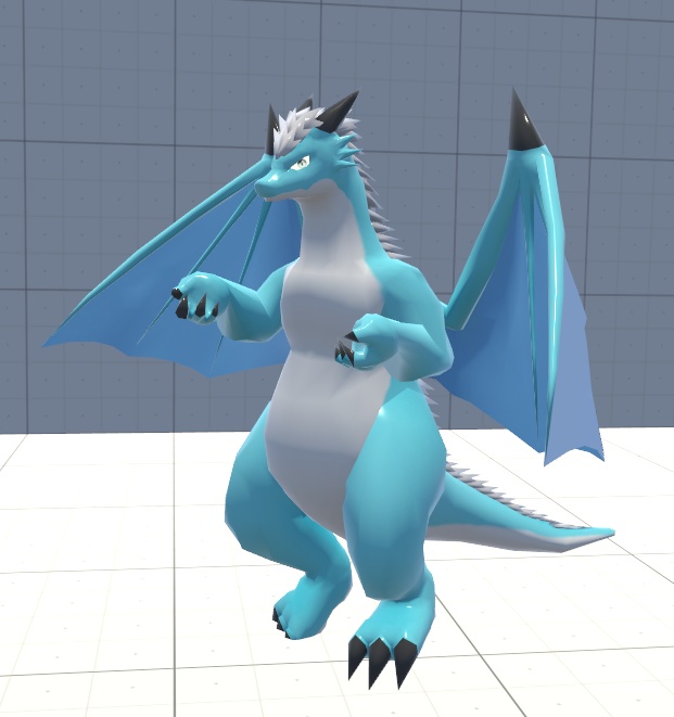 VRChat用アバター「飛べる軍竜ケモラスVer.2」【オリジナル3Dモデル】