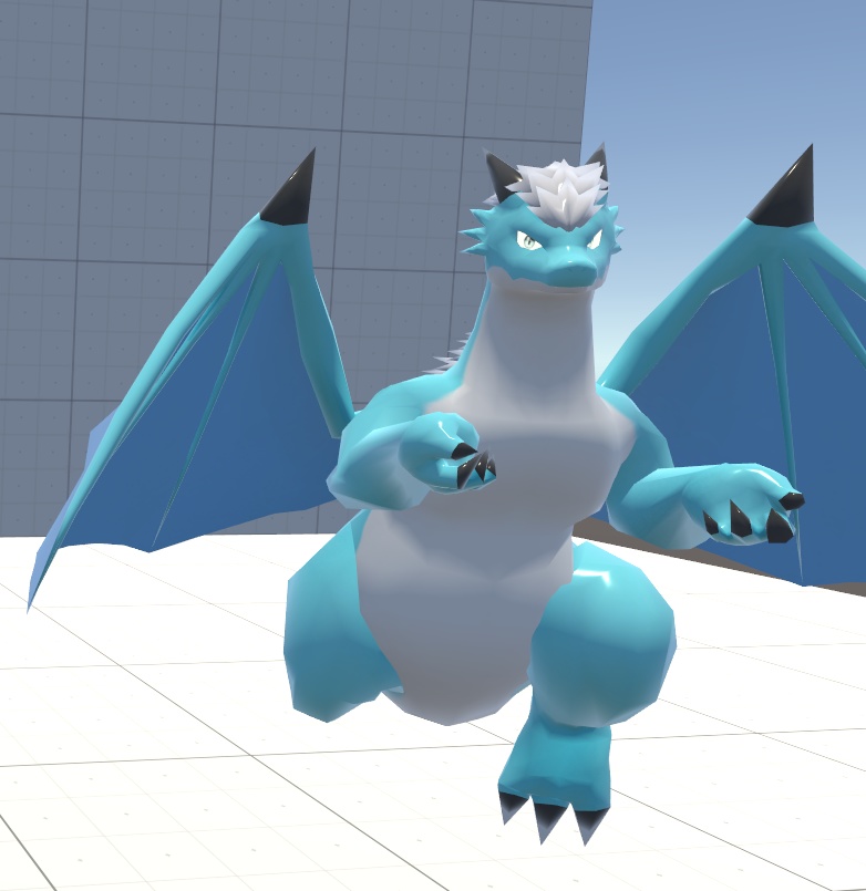 VRChat用アバター「飛べる軍竜ケモラスVer.2」【オリジナル3Dモデル】