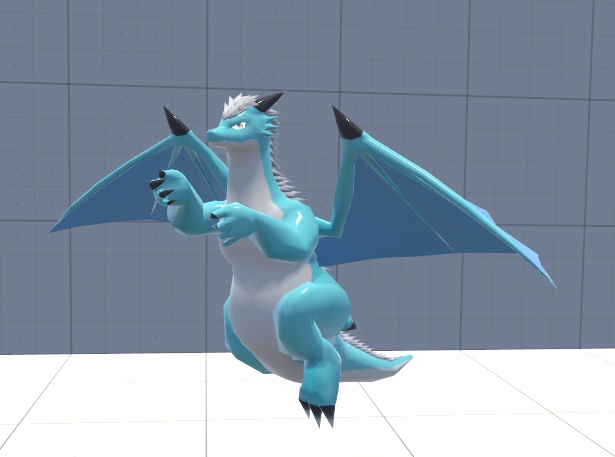 VRChat用アバター「飛べる軍竜ケモラスVer.2」【オリジナル3Dモデル】