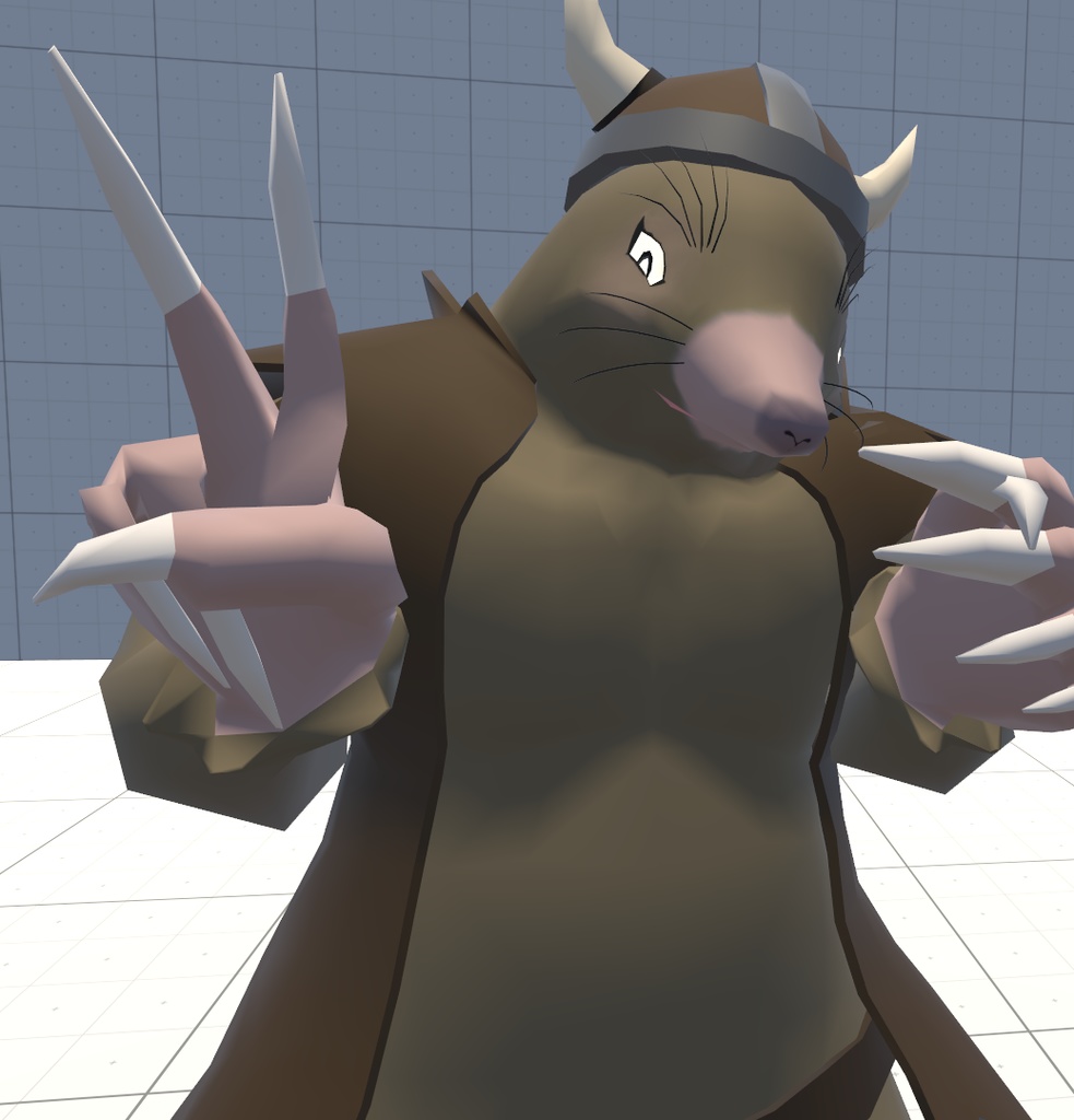 VRChat用アバター「叩けるモグラ」(モグラたたきギミック)(Physbone対応)【オリジナル3Dモデル】