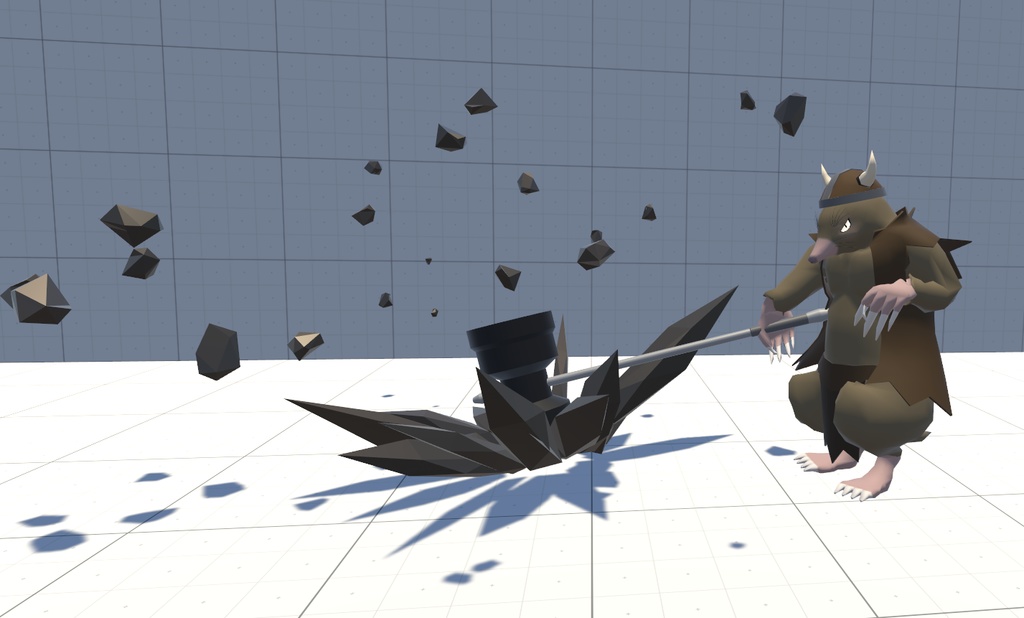 VRChat用アバター「叩けるモグラ」(モグラたたきギミック)(Physbone対応)【オリジナル3Dモデル】
