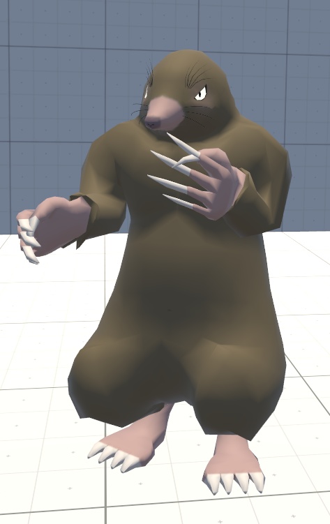 VRChat用アバター「叩けるモグラ」(モグラたたきギミック)(Physbone対応)【オリジナル3Dモデル】