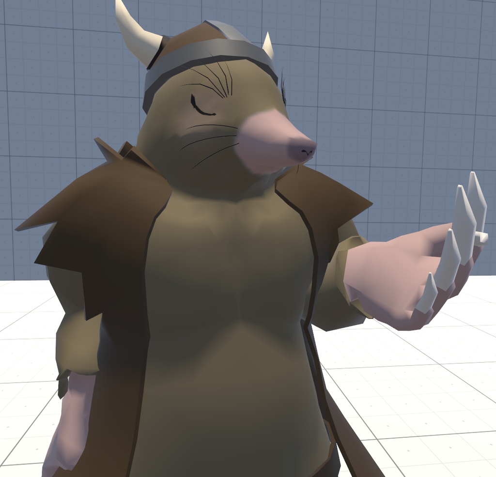 VRChat用アバター「叩けるモグラ」(モグラたたきギミック)(Physbone対応)【オリジナル3Dモデル】