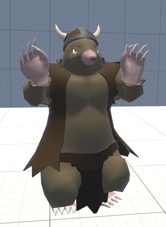 VRChat用アバター「叩けるモグラ」(モグラたたきギミック)(Physbone対応)【オリジナル3Dモデル】