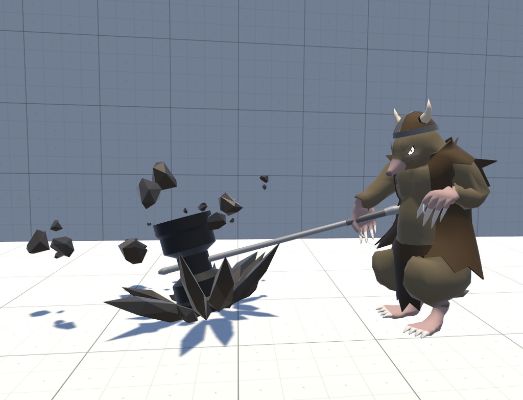 VRChat用アバター「叩けるモグラ」(モグラたたきギミック)(Physbone対応)【オリジナル3Dモデル】