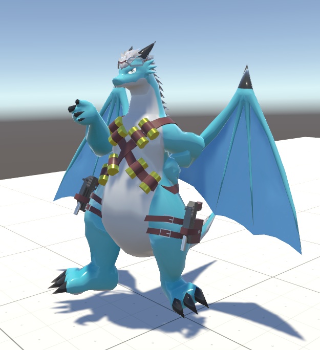 VRChat用アバター「撃てる軍竜ケモラスVer.3」【オリジナル3Dモデル】