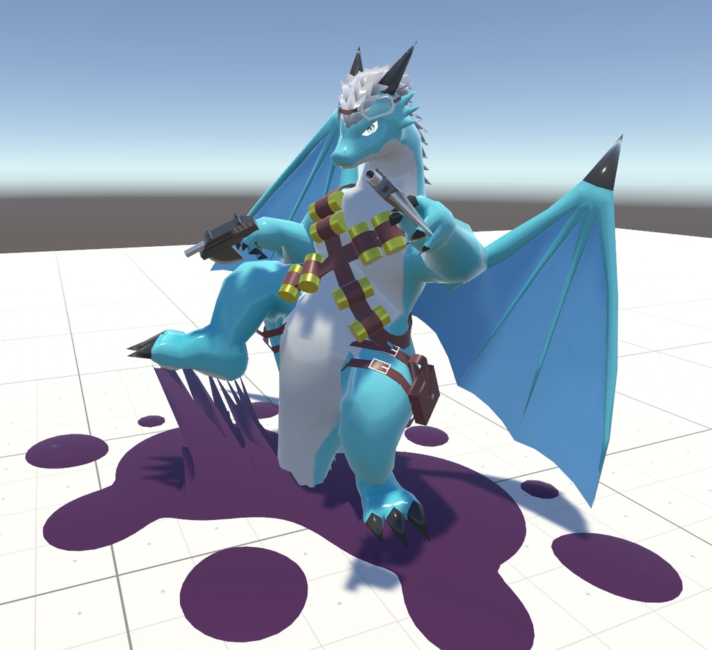 VRChat用アバター「撃てる軍竜ケモラスVer.3」【オリジナル3Dモデル】