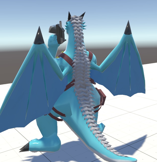 VRChat用アバター「撃てる軍竜ケモラスVer.3」【オリジナル3Dモデル】