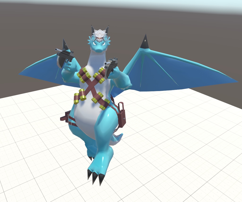 VRChat用アバター「撃てる軍竜ケモラスVer.3」【オリジナル3Dモデル】