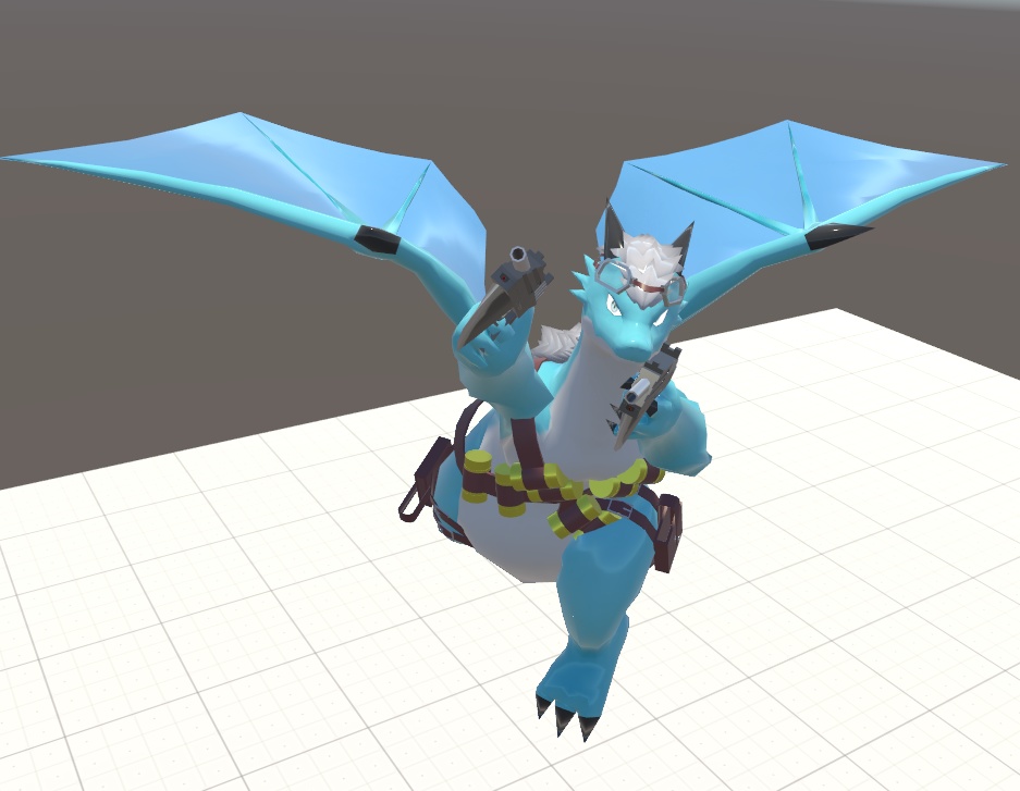 VRChat用アバター「撃てる軍竜ケモラスVer.3」【オリジナル3Dモデル】
