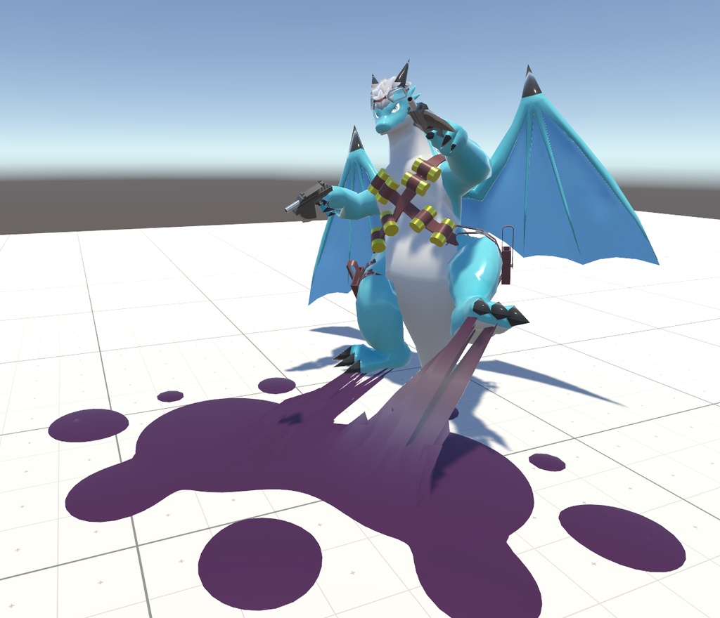 VRChat用アバター「撃てる軍竜ケモラスVer.3」【オリジナル3Dモデル】