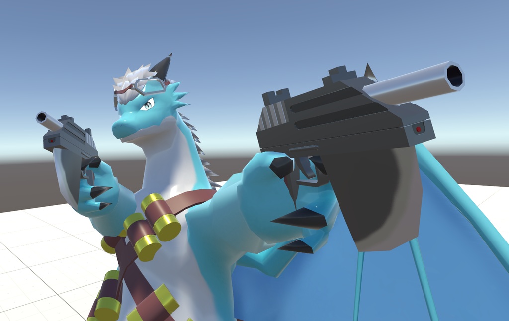 VRChat用アバター「撃てる軍竜ケモラスVer.3」【オリジナル3Dモデル】