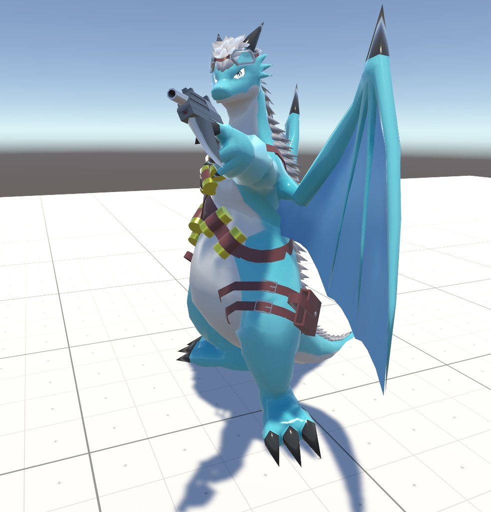 VRChat用アバター「撃てる軍竜ケモラスVer.3」【オリジナル3Dモデル】