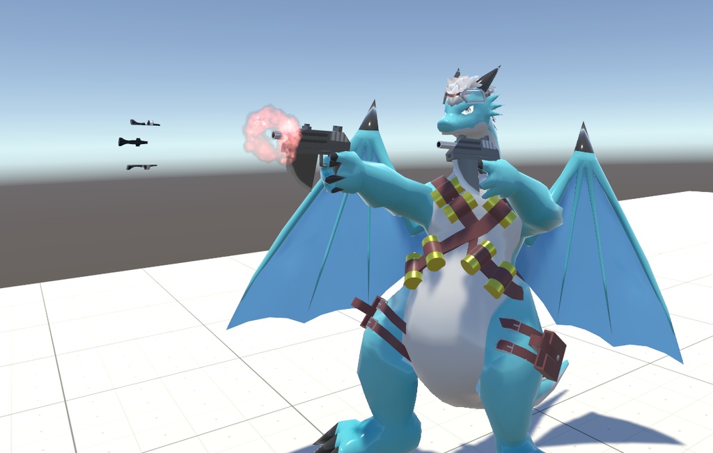 VRChat用アバター「撃てる軍竜ケモラスVer.3」【オリジナル3Dモデル】