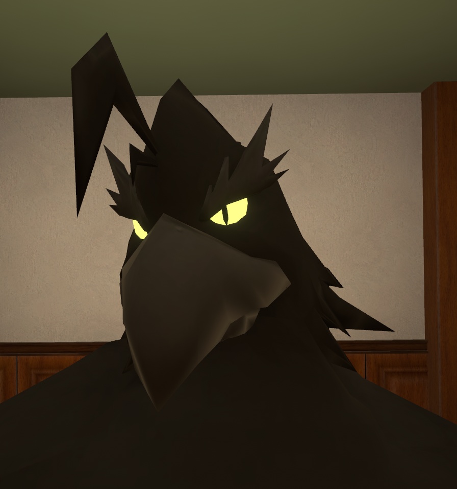 VRChat用アバター「テレポータ設置&コライダージャンプできる滑空モーション付きカラス」【オリジナル3Dモデル】