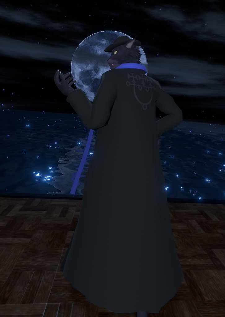 VRChat用「立体写真が撮れる!手書き文字も描ける!ついでに飛べる!グリフォンの翼の生えた黒豹獣人アバター『アズール2』付きインスタントカメラ(ポラロイドカメラ)physbone対応」【アバター用アクセサリー】【他コントローラー及びVCC対応版追加】