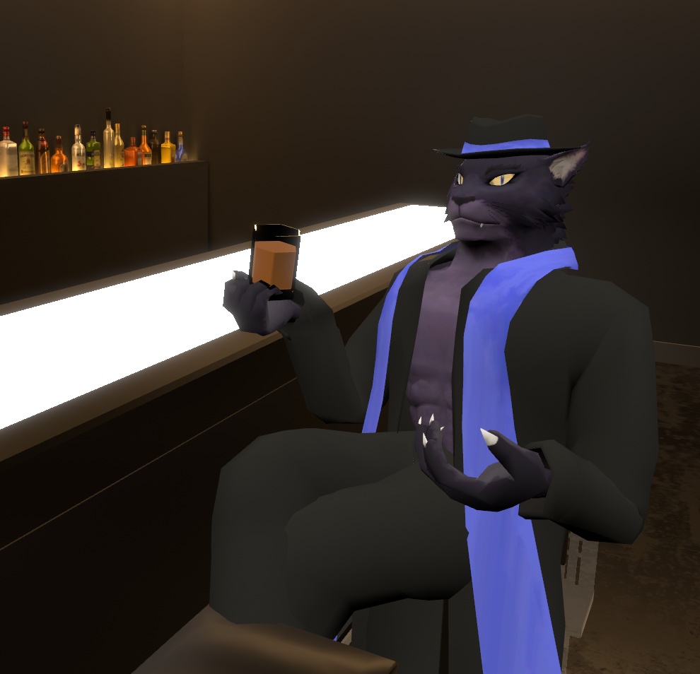 VRChat用「立体写真が撮れる!手書き文字も描ける!ついでに飛べる!グリフォンの翼の生えた黒豹獣人アバター『アズール2』付きインスタントカメラ(ポラロイドカメラ)physbone対応」【アバター用アクセサリー】【他コントローラー及びVCC対応版追加】