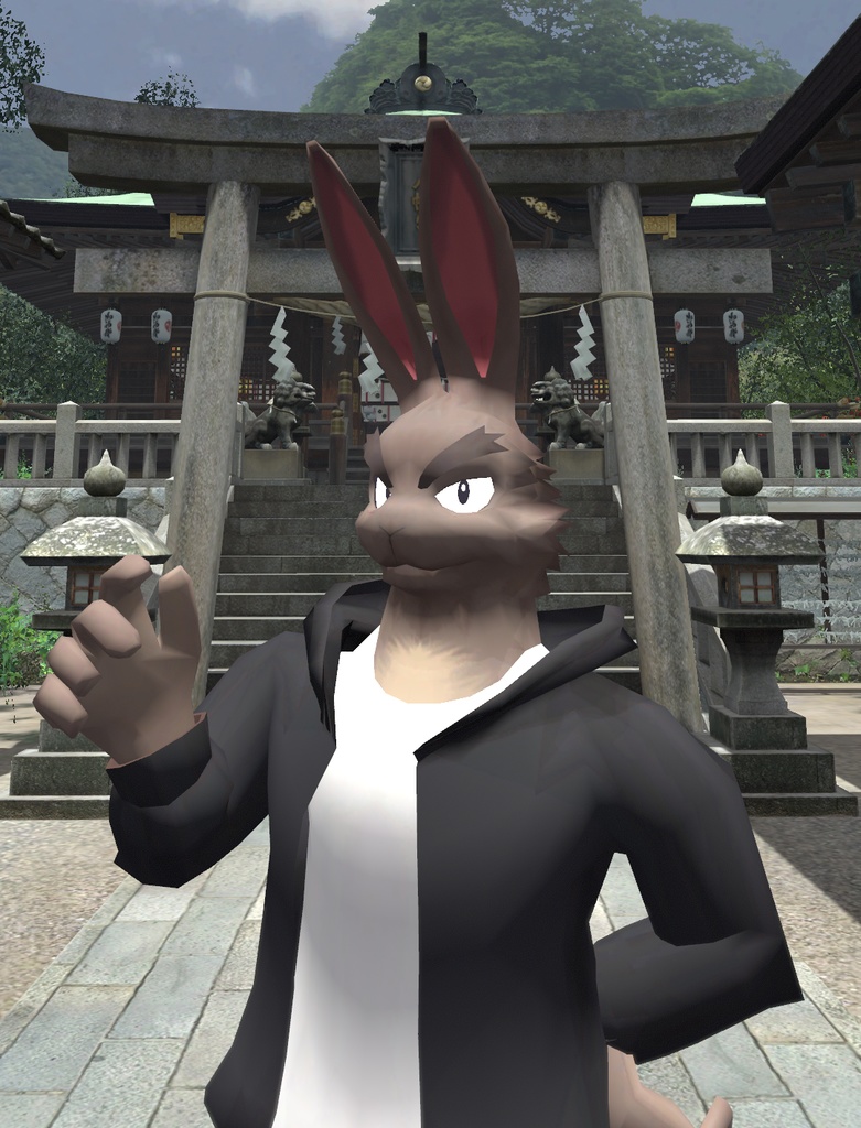 VRChat用「角付き兎獣人青年アバター『ジャカ郎』」