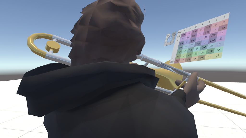 VRChat用「トロンボーン付きウサギ獣人アバター(音が出て演奏できる!)」