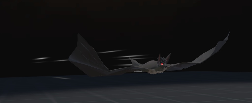 VRChat用「コウモリアバター『ヘンプくん』【コライダージャンプと飛行モーション付き】」
