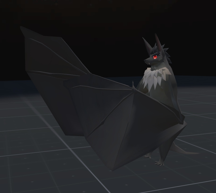 VRChat用「コウモリアバター『ヘンプくん』【コライダージャンプと飛行モーション付き】」
