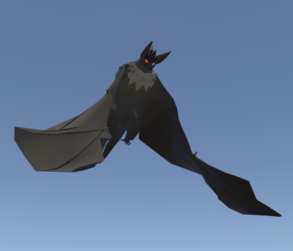 VRChat用「コウモリアバター『ヘンプくん』【コライダージャンプと飛行モーション付き】」