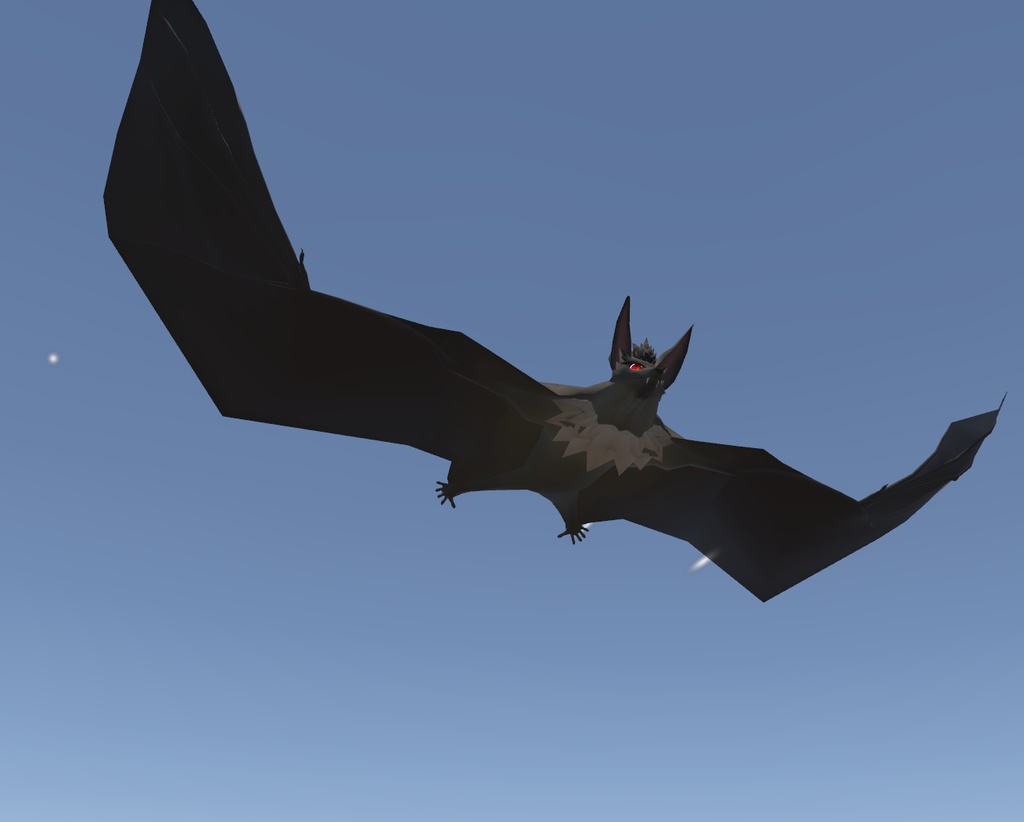 VRChat用「コウモリアバター『ヘンプくん』【コライダージャンプと飛行モーション付き】」