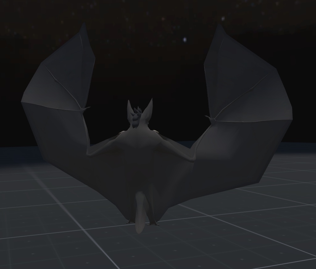 VRChat用「コウモリアバター『ヘンプくん』【コライダージャンプと飛行モーション付き】」