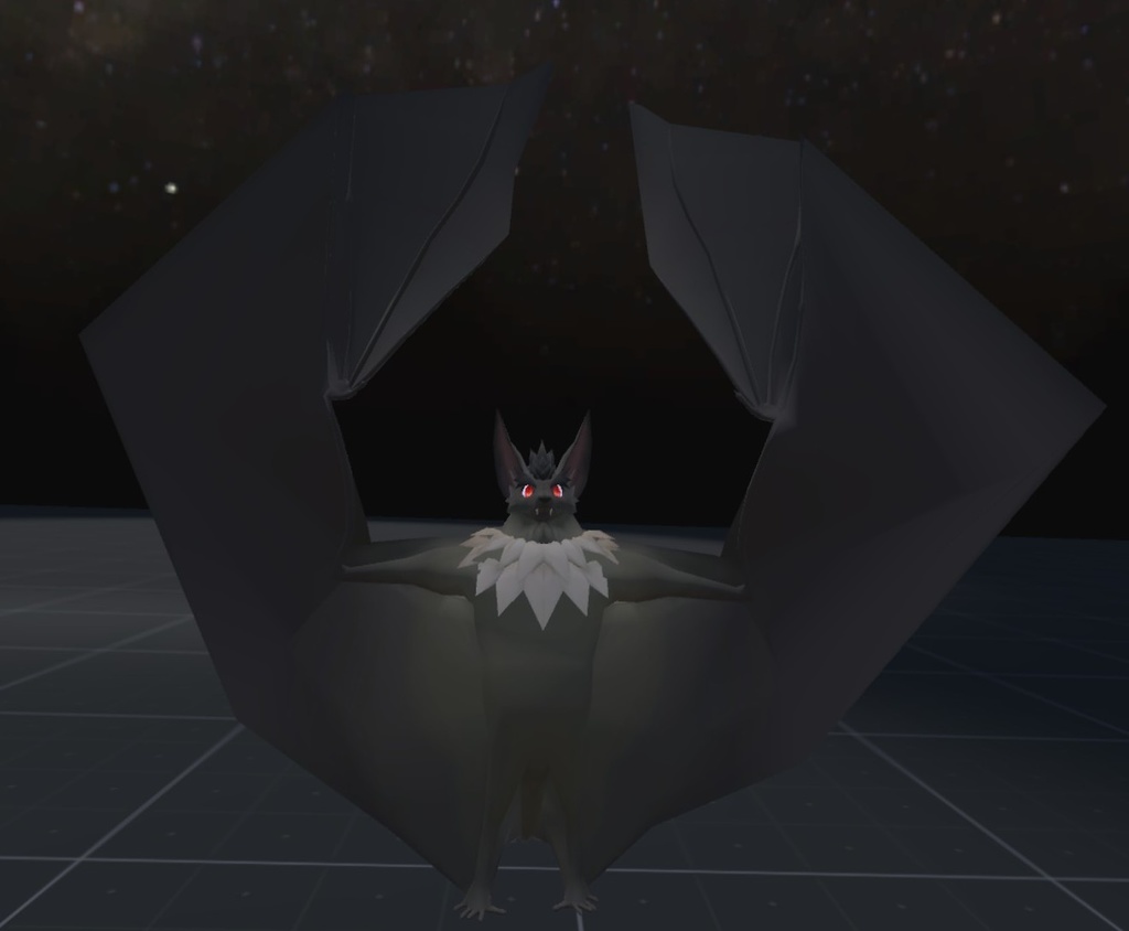 VRChat用「コウモリアバター『ヘンプくん』【コライダージャンプと飛行モーション付き】」