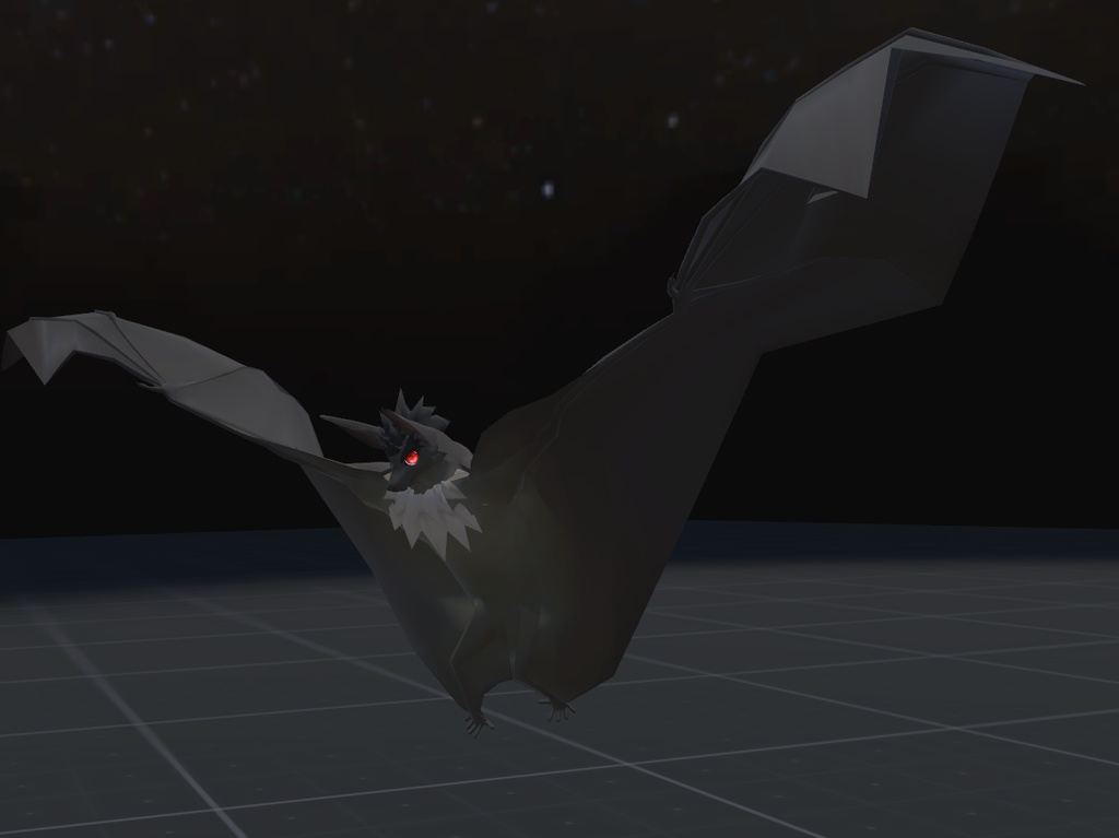 VRChat用「コウモリアバター『ヘンプくん』【コライダージャンプと飛行モーション付き】」