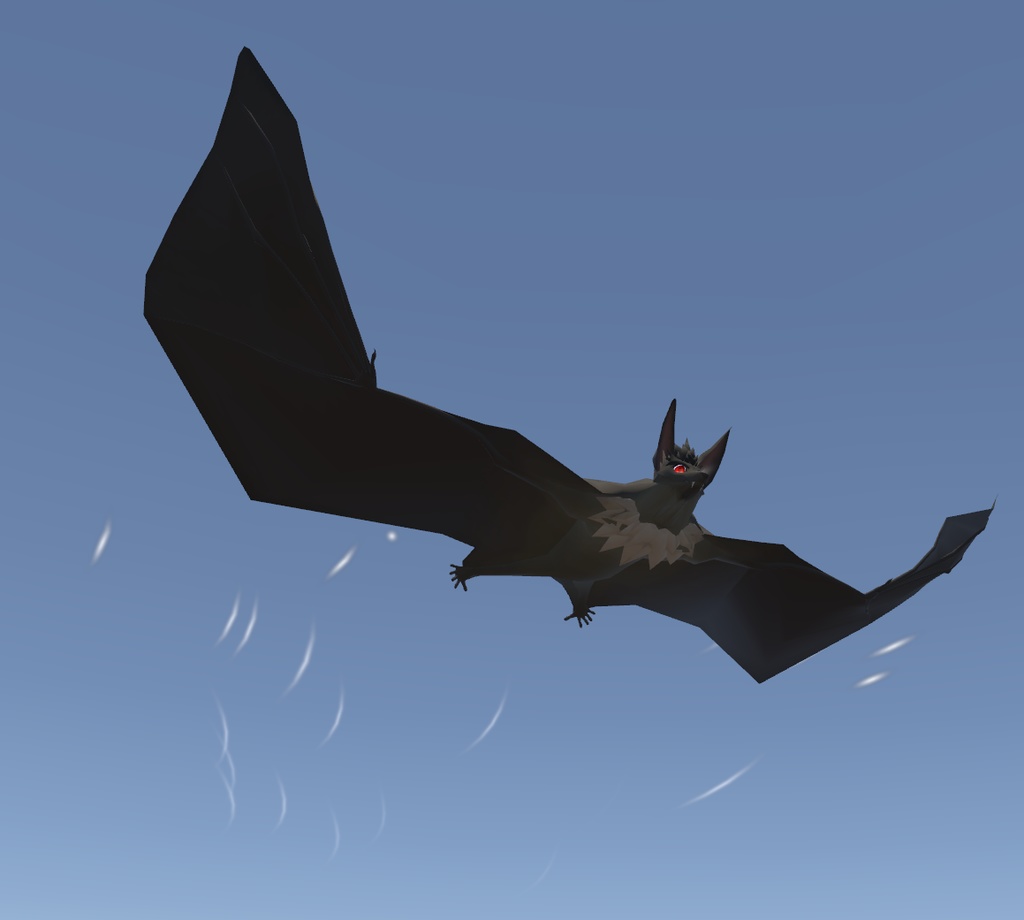VRChat用「コウモリアバター『ヘンプくん』【コライダージャンプと飛行モーション付き】」