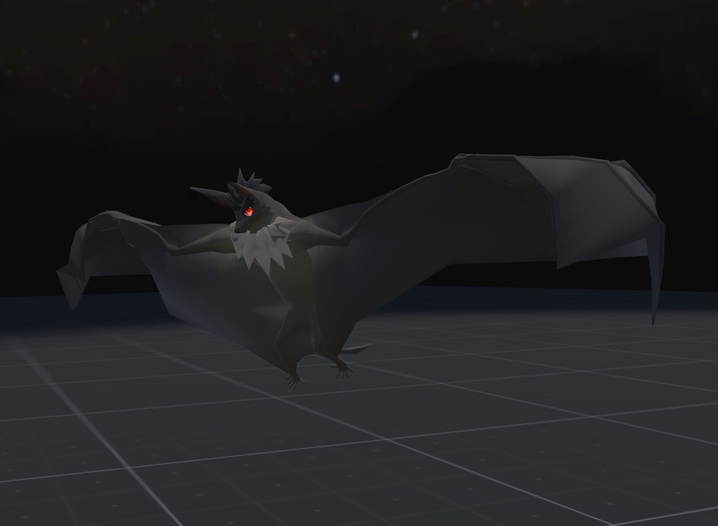 VRChat用「コウモリアバター『ヘンプくん』【コライダージャンプと飛行モーション付き】」
