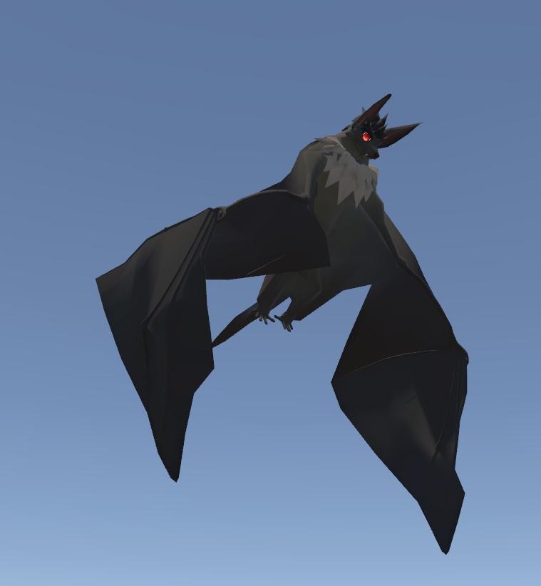 VRChat用「コウモリアバター『ヘンプくん』【コライダージャンプと飛行モーション付き】」