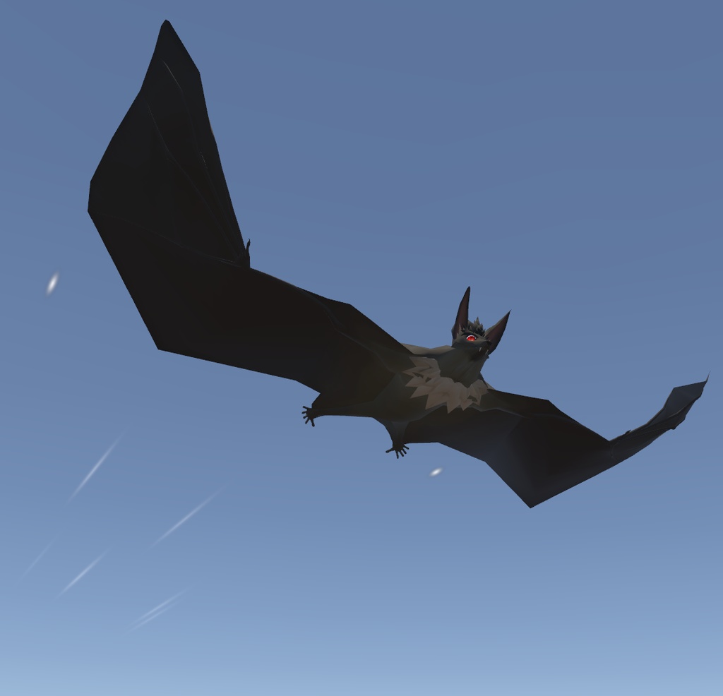 VRChat用「コウモリアバター『ヘンプくん』【コライダージャンプと飛行モーション付き】」