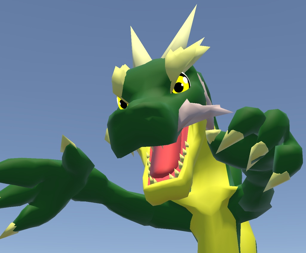 VRChat用「東洋龍アバター『ドレーくん』【コライダージャンプ付き】」