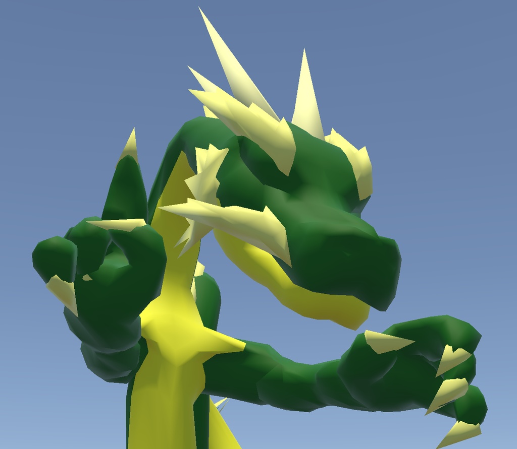 VRChat用「東洋龍アバター『ドレーくん』【コライダージャンプ付き】」