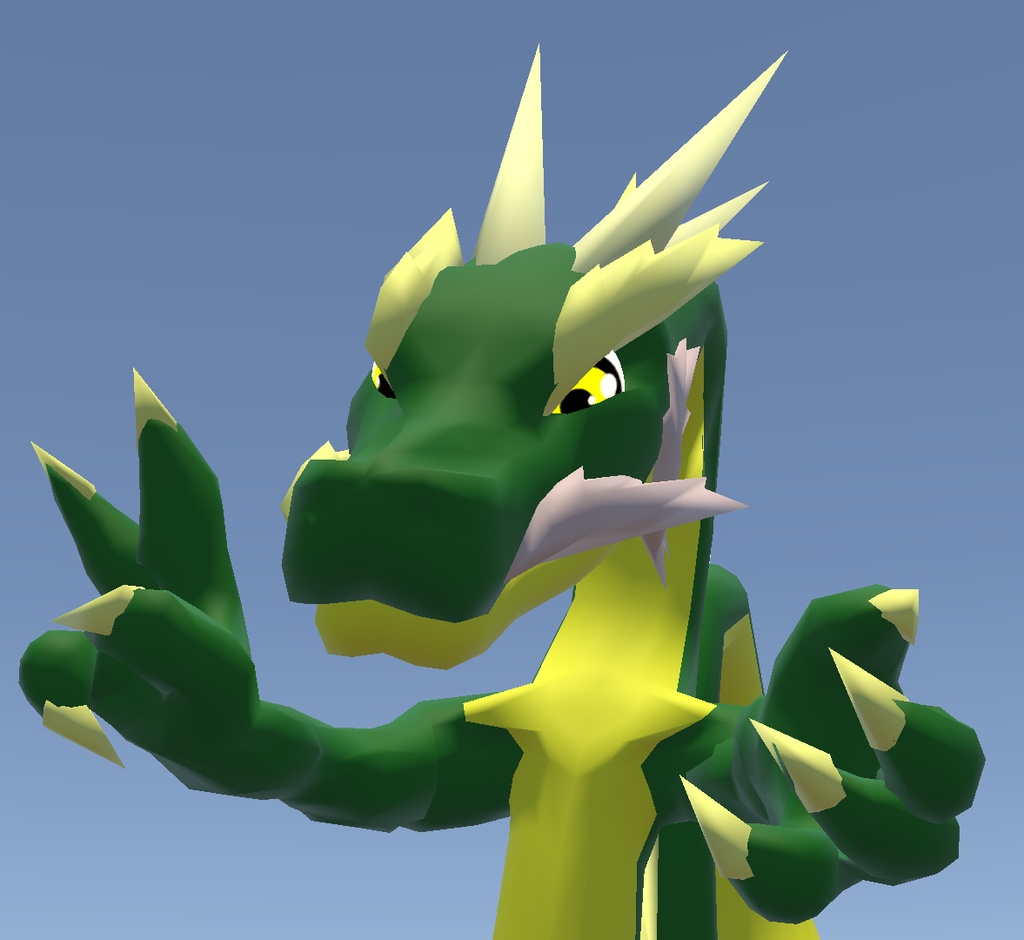 VRChat用「東洋龍アバター『ドレーくん』【コライダージャンプ付き】」