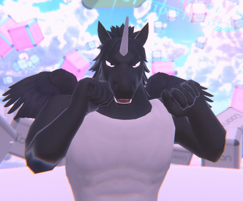 VRChat用「馬獣人アバター『パドくん』【コライダージャンプ付き】」
