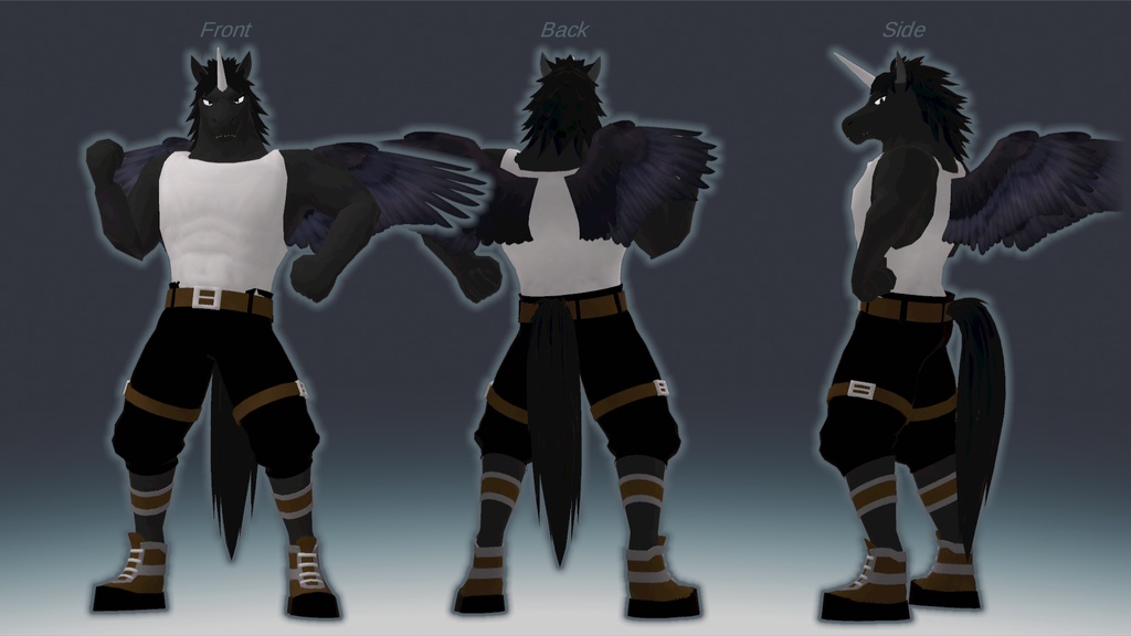 VRChat用「馬獣人アバター『パドくん』【コライダージャンプ付き】」